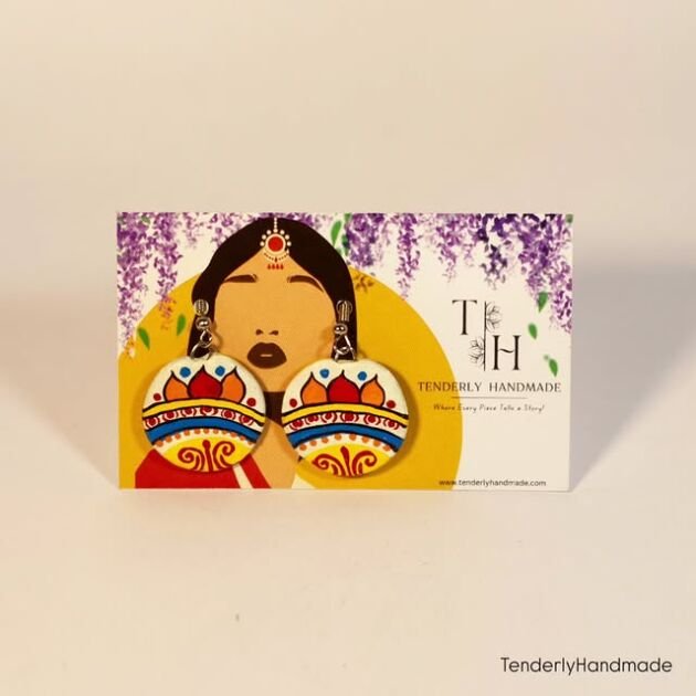 Round Rangoli Earrings