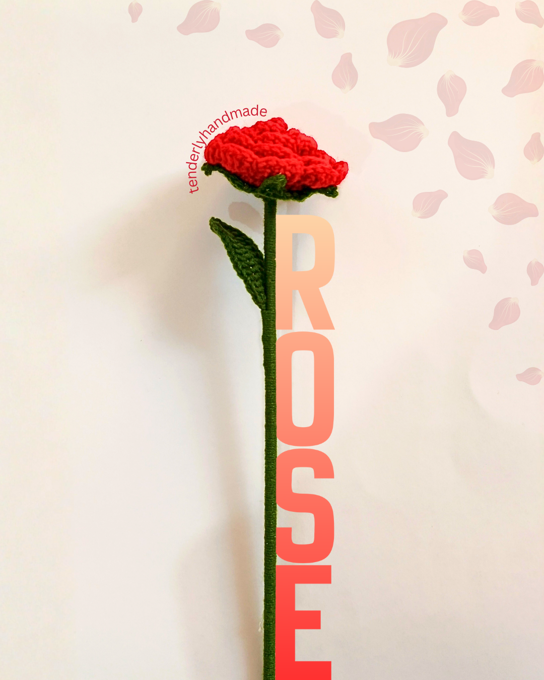 Handmade crochet rose flowers by Tenderly Handmade, aesthetic yarn roses for gifting, decor and handmade bouquet India